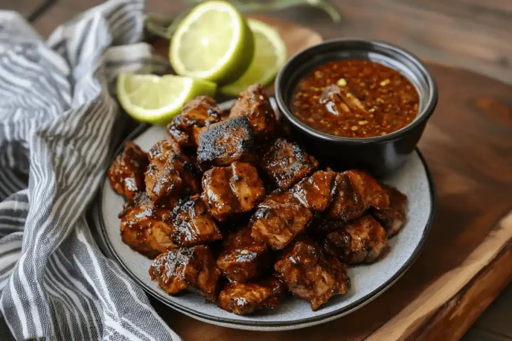 A jar of homemade jerk marinade, made with fresh spices, herbs, and peppers, perfect for adding bold Caribbean flavor to meats and vegetables.